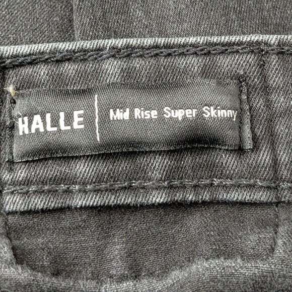 True Religion Women's Black Hallie  Mid Rise Super Skinny Jean Size 30 - Picture 11 of 14